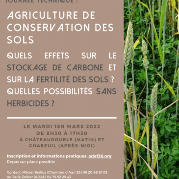 Journée technique Agriculture de Conservation des Sols