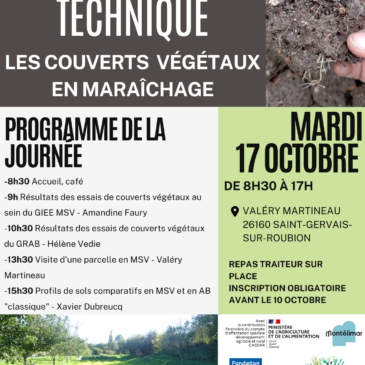 Journée technique sur les couverts végétaux en maraîchage