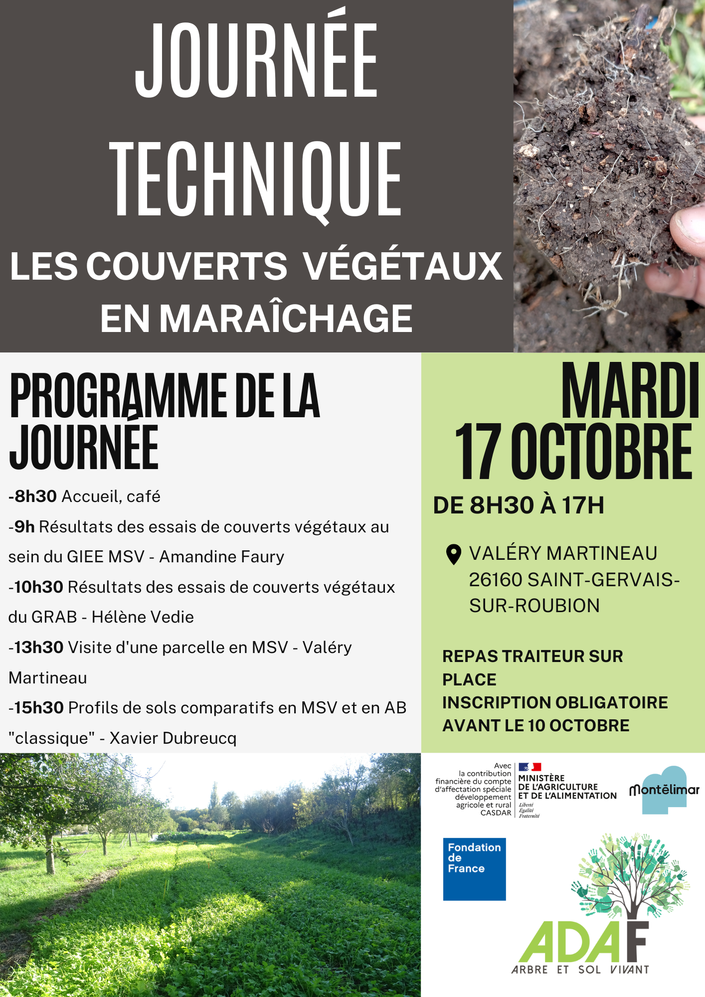 Journée technique sur les couverts végétaux en maraîchage