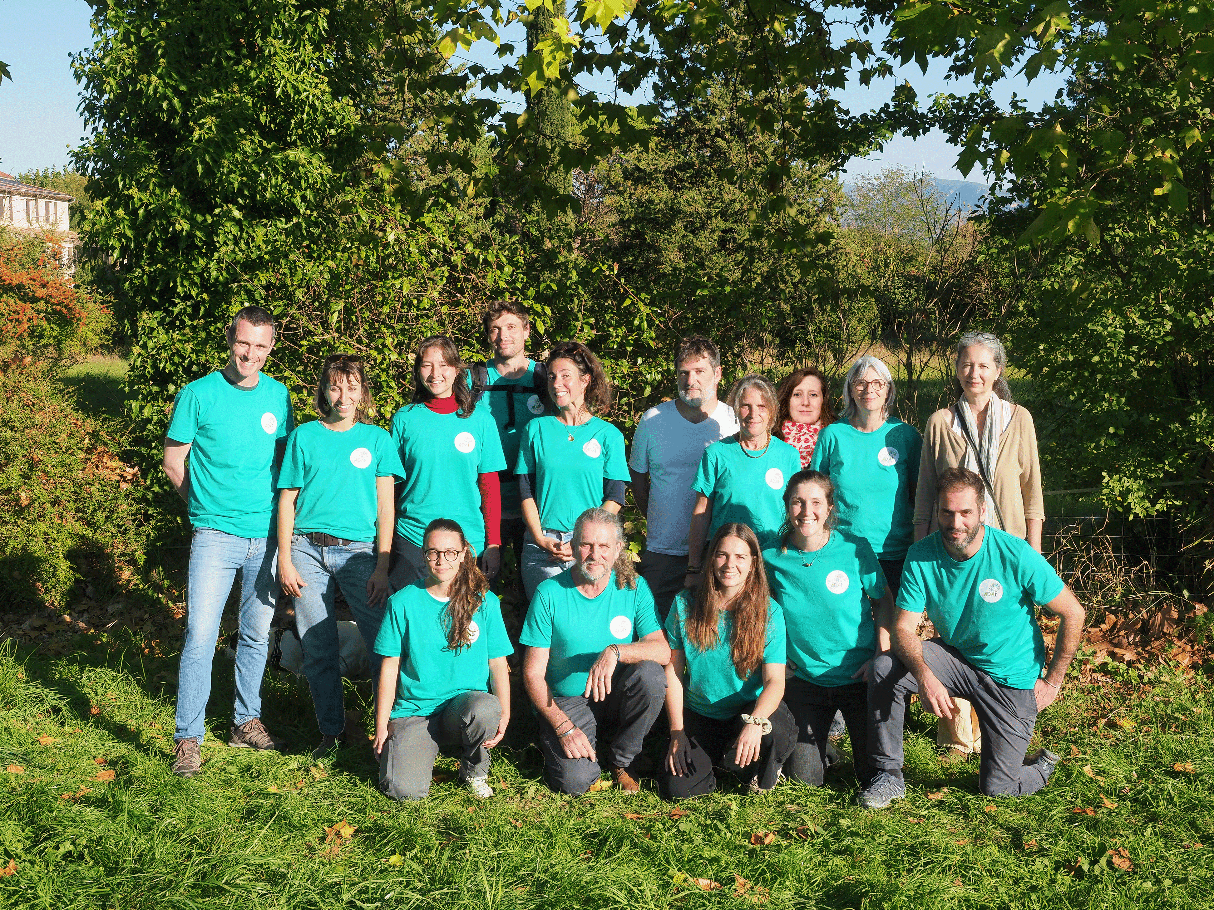 Photo de groupe de l'équipe ADAF à Bonlieu-sur-Roubion